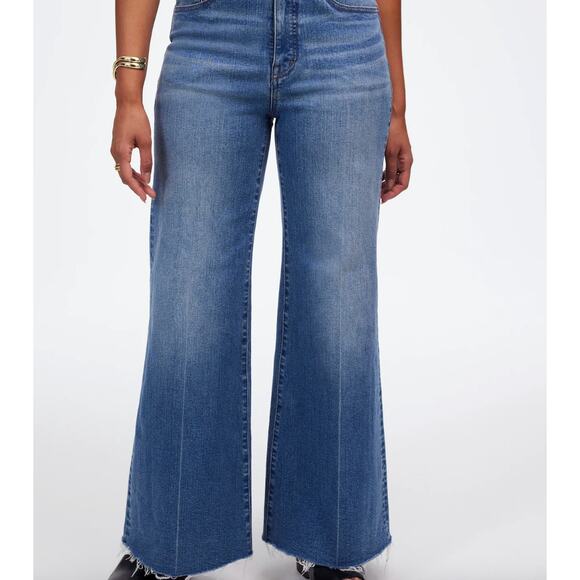 Madewell Flared Wide Leg Jeans in Oneida Wash Sz 25 - Picture 2 of 11